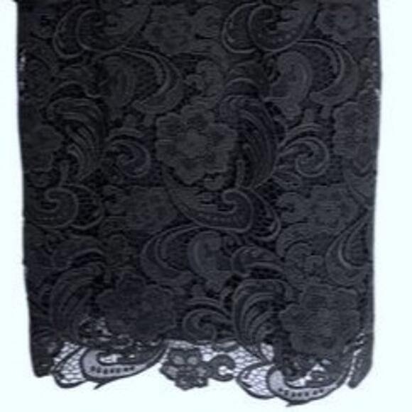 BCBGMaxazria Dress Womens Size 12 Black Lace Pencil Strapless Cocktail NWT - Picture 6 of 8